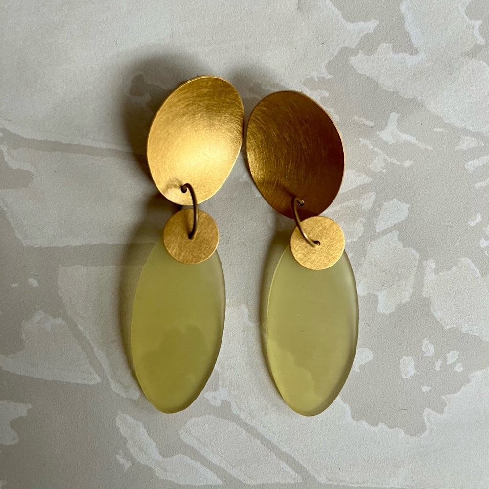 Modern gold fill + silicon earrings